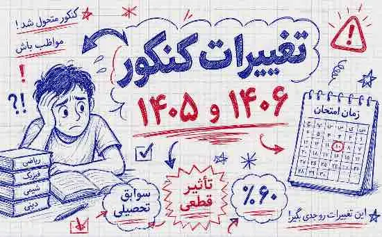 تغييرات کنکور 1405 و 1406 | جزئيات جديد تأثير سوابق تحصيلي و حذف تدريجي کنکور