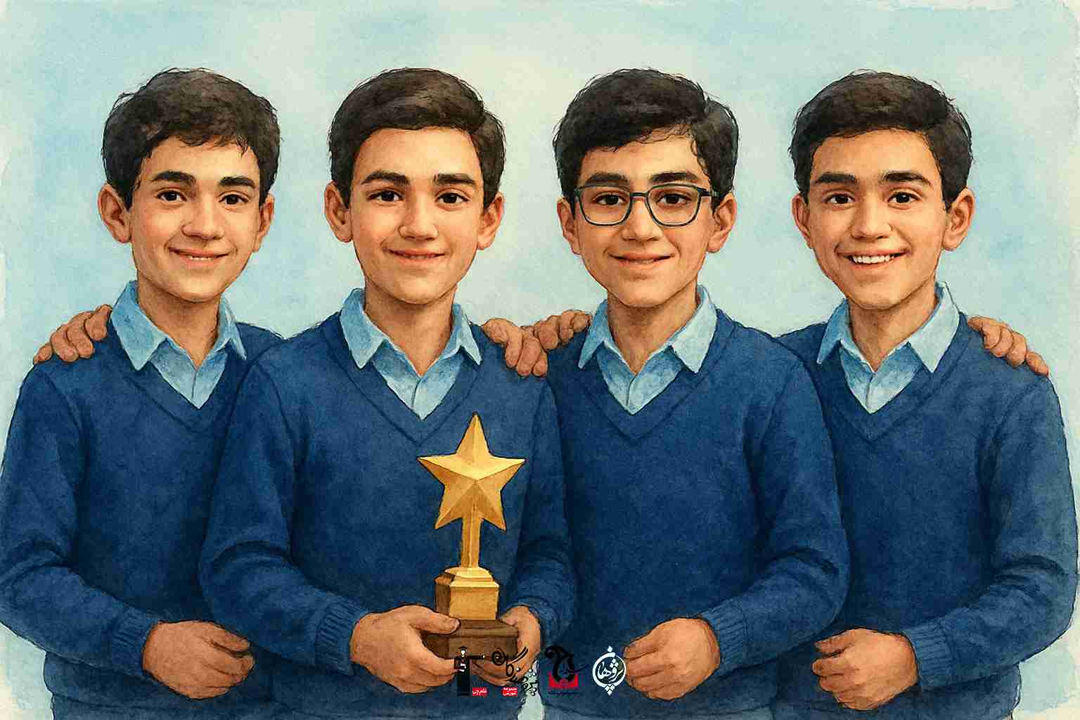 اهدای جوایز نفرات برتر آزمون های قلم چی و آزمون های جامع هفتگی در دبیرستان پژوهان