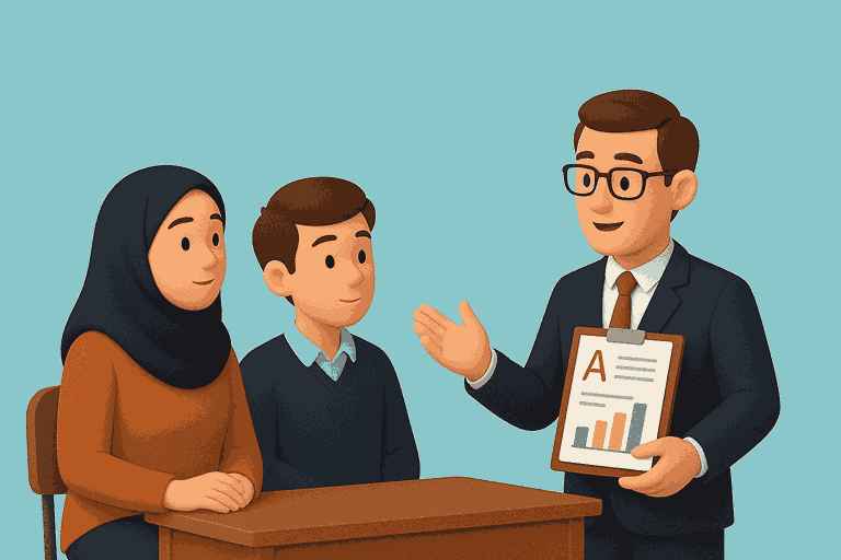 جلسه تحویل کارنامه آزمون های جامع نیمسال اول دبیرستان پژوهندگان علم | 22 آبان 1404