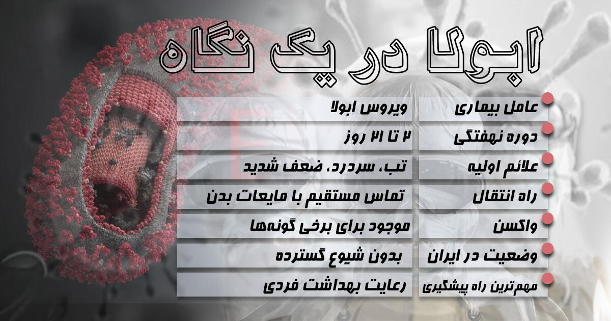 اینفوگرافی بیماری ابولا Ebola Virus Disease